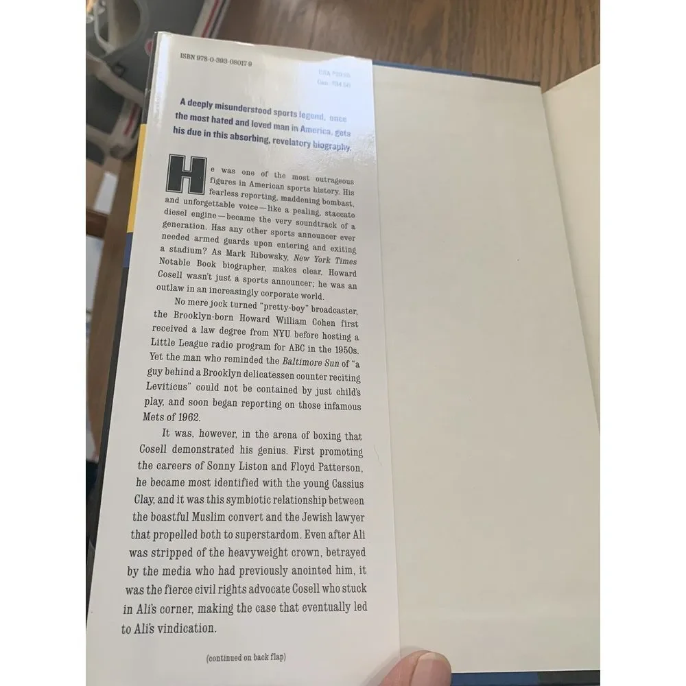 Howard Cosell The Man the Myth Signed Inscribed‎ By Mark Ribowsky Hardback Book